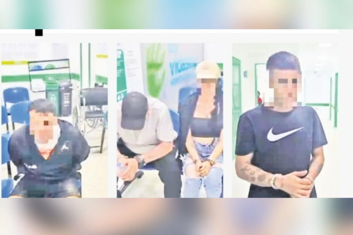 4 quedaron libres, la mujer a la cárcel por porte de armas
