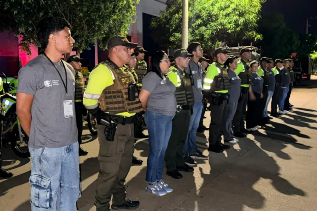 Policía Nacional garantiza la protección y custodia del material electoral en Montería