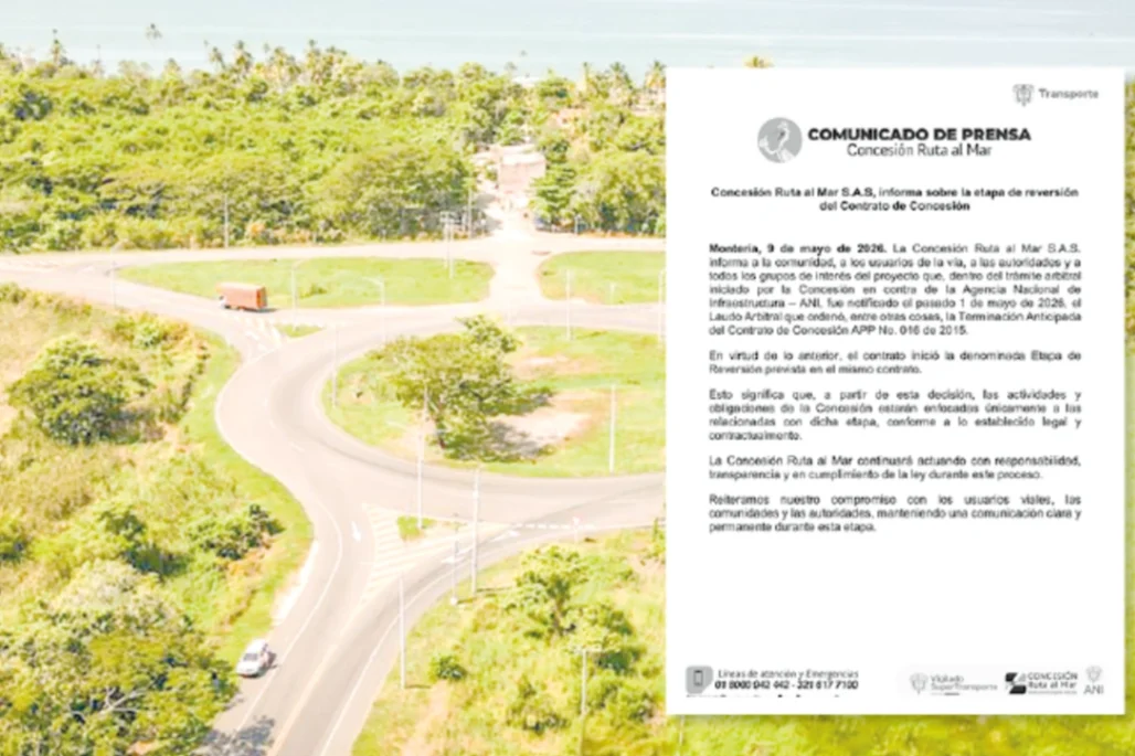 Ruta al Mar inicia devolución de las vías al Estado tras terminación anticipada de la concesión
