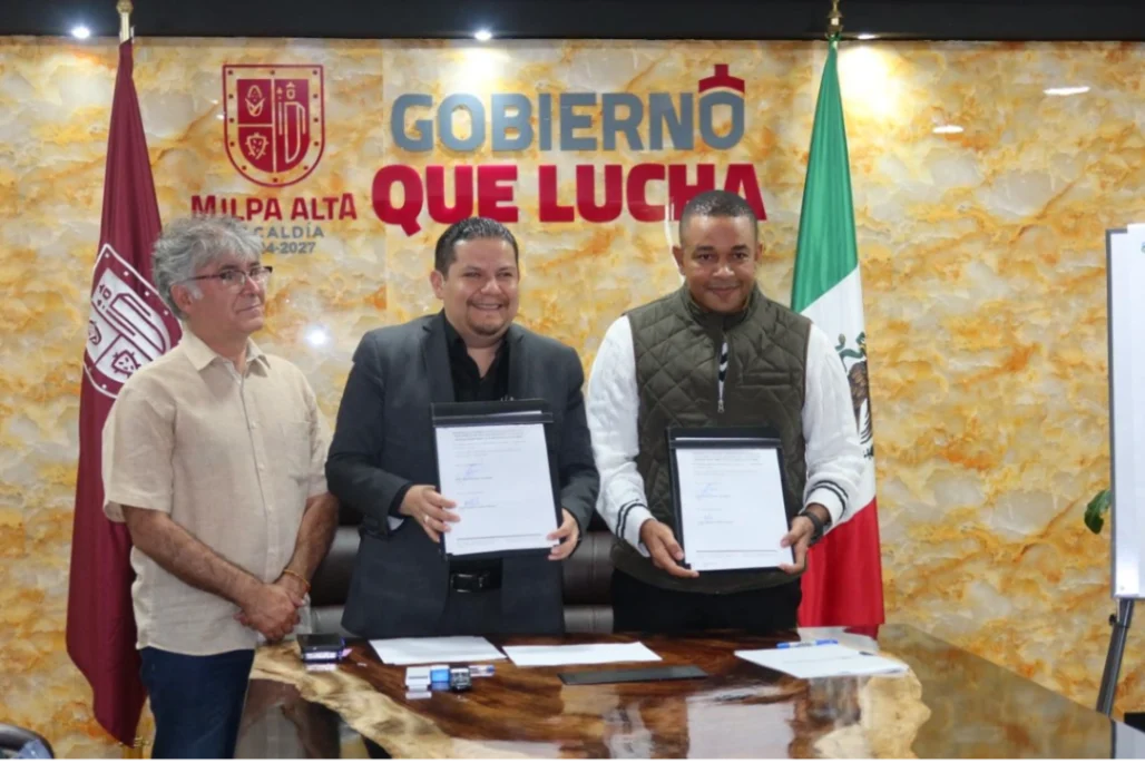 Alcalde Yahir Acuña firmó acuerdo de cooperación con Milpa Alta México