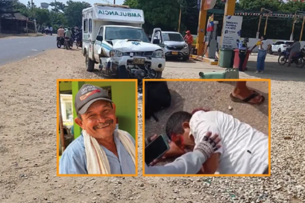 Colisión entre ambulancia y motocicleta dejó una persona muerta y otra herida