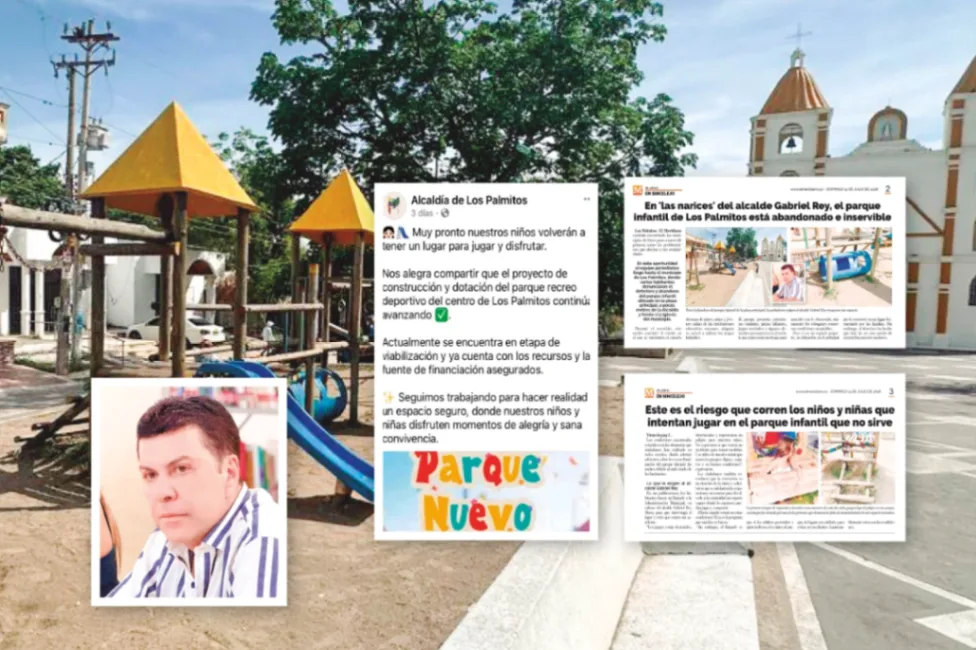 Gabriel Rey recordó que es alcalde y promete arreglo de parque tras publicación de El Meridiano
