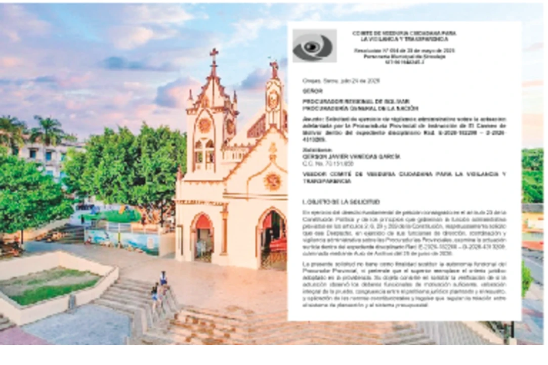 Piden ejercer vigilancia especial a la decisión que favoreció al alcalde y concejales de Ovejas