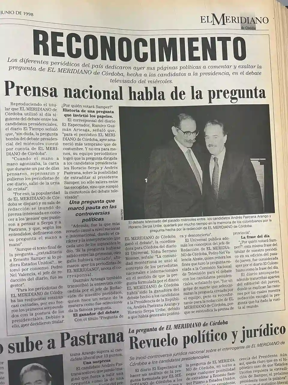 La pregunta que hizo presidente a Andrés Pastrana